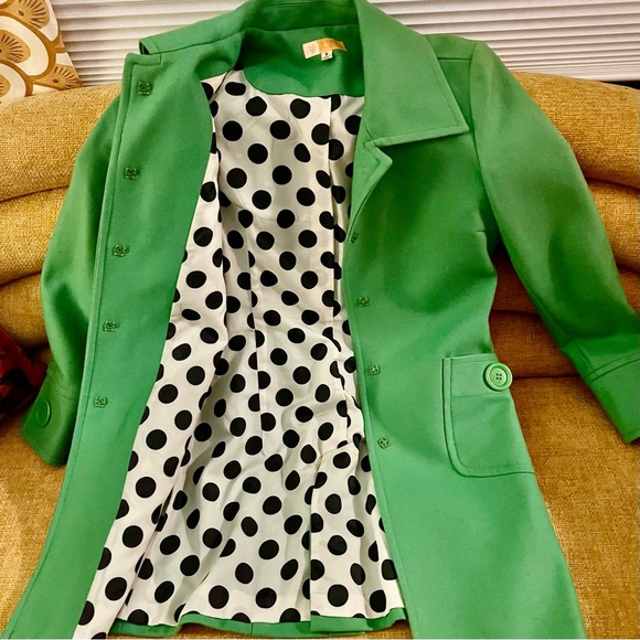Tulle vintage green wool snap down jacket - Picture 3 of 8